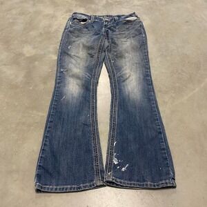 Vintage y2k 90s sun faded grunge flared flares bootcut denim lightwash jeans